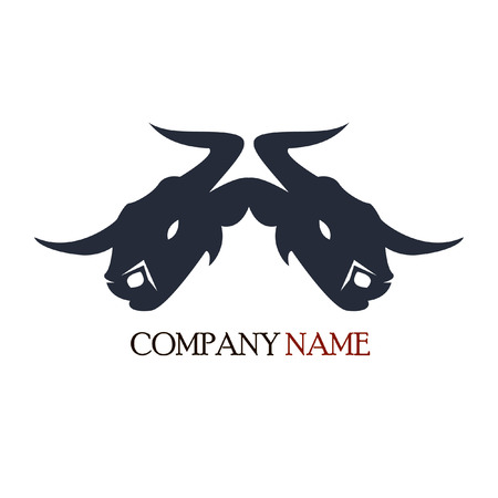 logo the head of a bullのイラスト素材