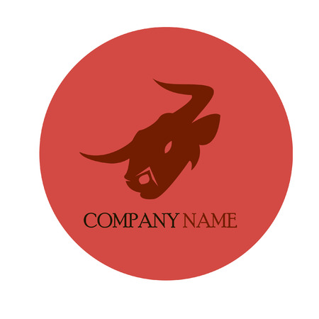 logo the head of a bullのイラスト素材