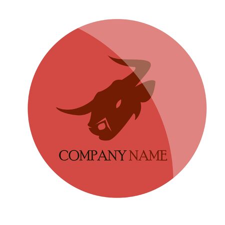 logo the head of a bullのイラスト素材