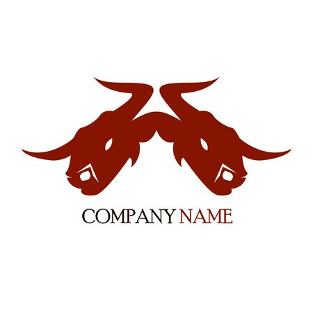 logo the head of a bullのイラスト素材