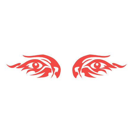 Two eyes. Redのイラスト素材