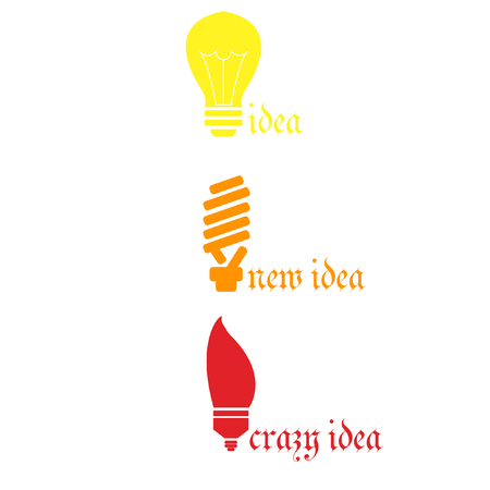 lamps for home different shape energy saving lamps, normal bulb, fluorescent.のイラスト素材