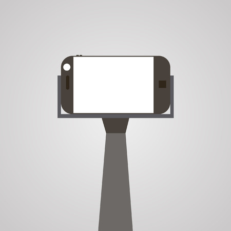 phone stick for selfie.のイラスト素材