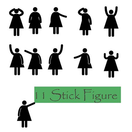 stick figure girlのイラスト素材