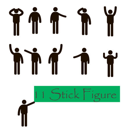 Stick figure man,のイラスト素材