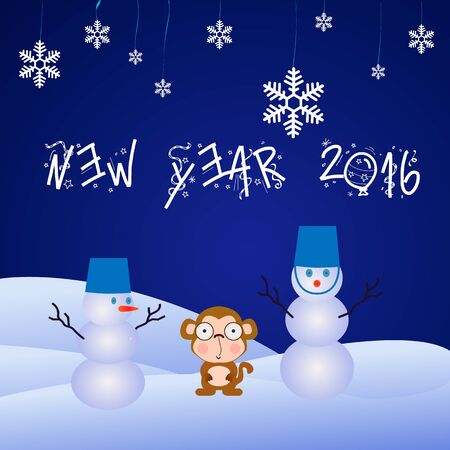 new year 2016のイラスト素材