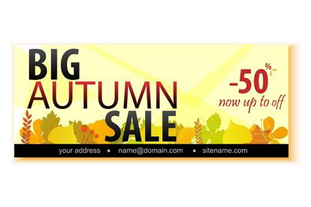 Big Autumn sale banners or postersのイラスト素材