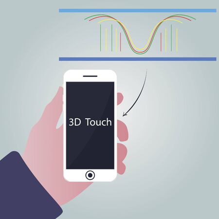 mobile phone in handのイラスト素材