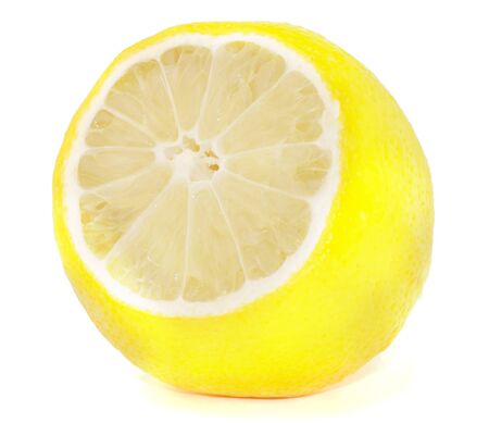 Fresh lemon. isolated on white backgroundの写真素材