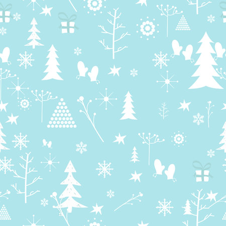 Christmas background, seamless tiling, great choice for wrapping paper pattern