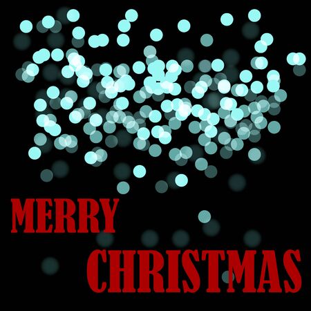 merry Christmas background. blue, blue, white lights bokeh background. Vector illustrationのイラスト素材