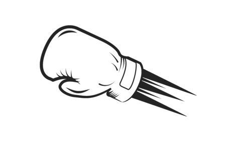 A Boxing glove. Monochrome style. Vector imageのイラスト素材