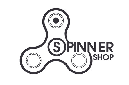 Hand spinner. Children's toy. Spiner.のイラスト素材