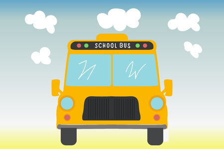 School bus. Back to school. Vector illustration.のイラスト素材
