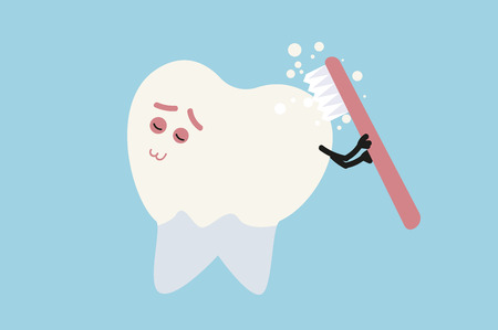 Hilarious tooth brush yourselfのイラスト素材