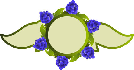 Grunge Floral for design, vector illustrationのイラスト素材