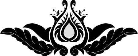 Grunge Floral for design, vector illustrationのイラスト素材