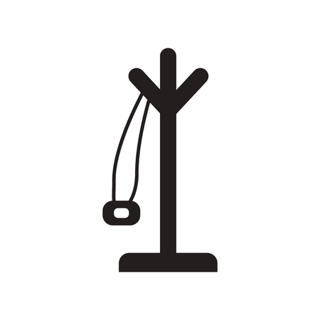 flat icon in black and white  style Coat hangerのイラスト素材