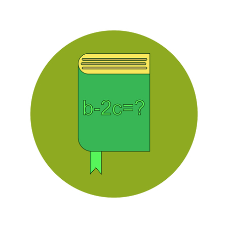 Back to School and Education Vector Flat Design math bookのイラスト素材