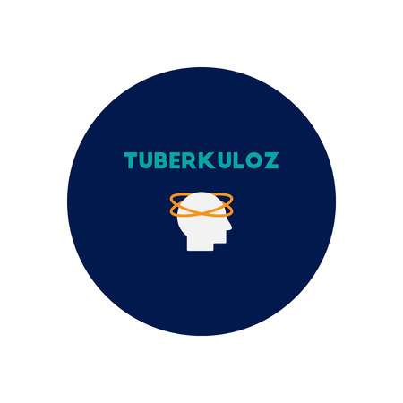 Vector icon  on  circle various symptoms of Tuberculosis on the human