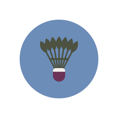 stylish icon in color  circle shuttlecock badmintonのイラスト素材