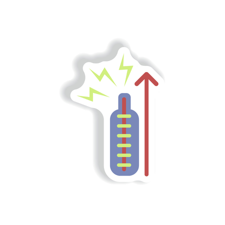 Vector paper sticker various symptoms of leukemia on bodiesのイラスト素材