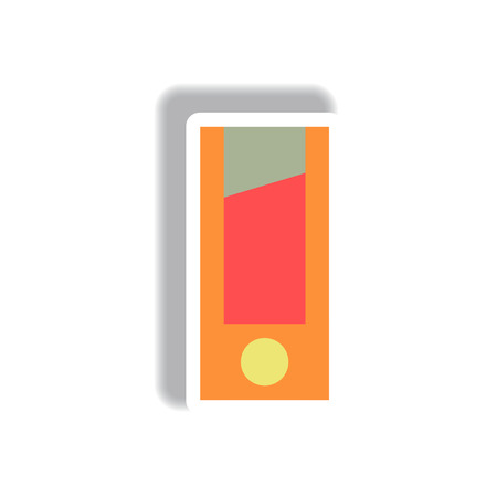 Vector illustration paper sticker Halloween icon Guillotineのイラスト素材