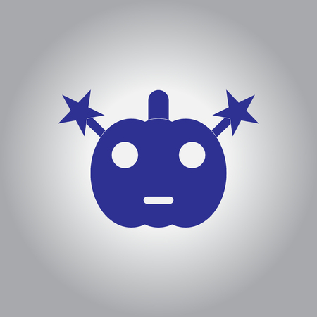 Vector illustration in flat design Halloween icon pumpkinのイラスト素材