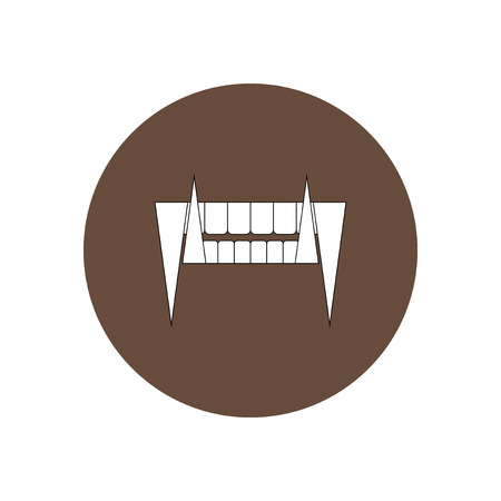 Vector illustration in flat design Halloween icon vampire jawのイラスト素材