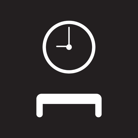 flat icon in black and white  style waiting hallのイラスト素材