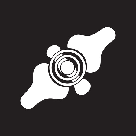 flat icon in black and white  style problems jointsのイラスト素材