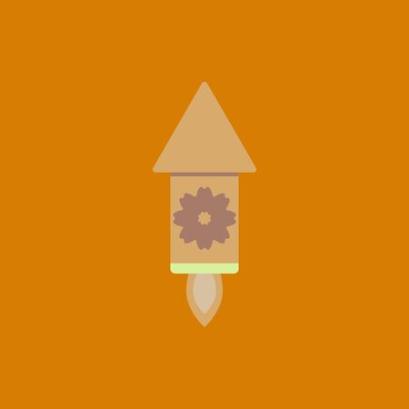 firecracker rocket Vector illustration of Chinese new year celebration in flat style Firework rocketのイラスト素材