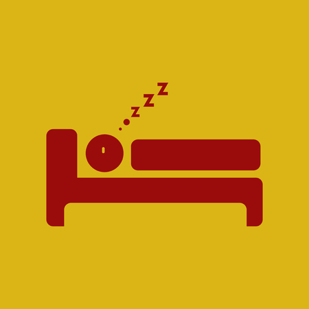 man sleeping on bedのイラスト素材