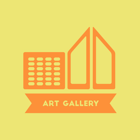 art gallery buildingのイラスト素材