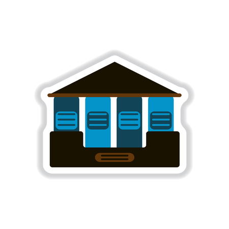 Architecture greek building Doric templeのイラスト素材