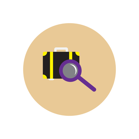 stylish icon in color  circle baggage Scannerのイラスト素材
