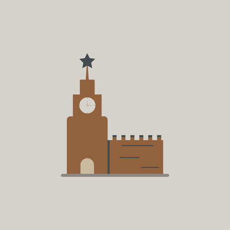 St. Basils Cathedral in Moscow, red squareのイラスト素材