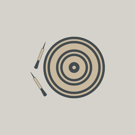 Darts and dartboardのイラスト素材