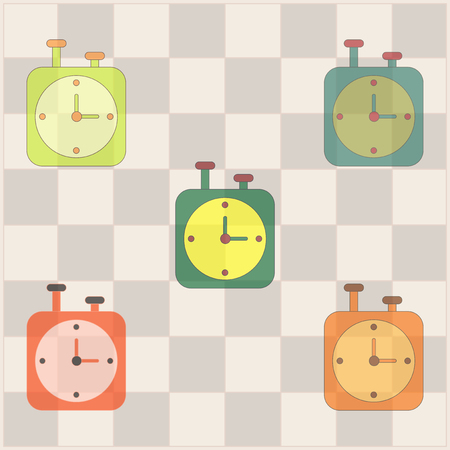 chess clock stopwatch timer collectionのイラスト素材