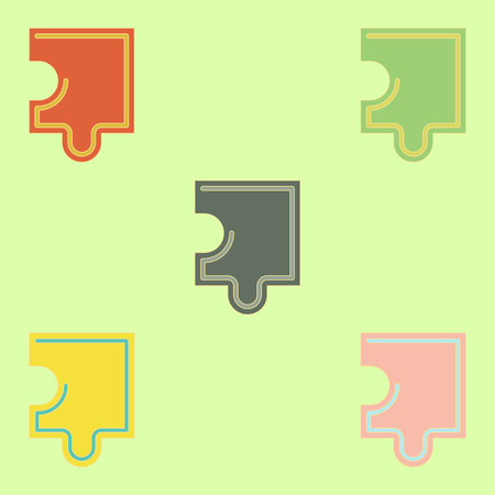 Puzzle piece collectionのイラスト素材