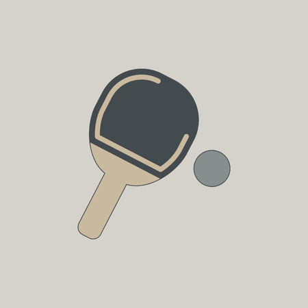 ping pong racketのイラスト素材