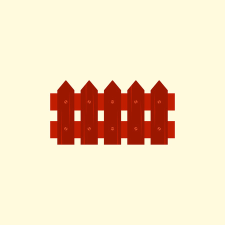 Classic Wooden Fence Icon Vectorのイラスト素材