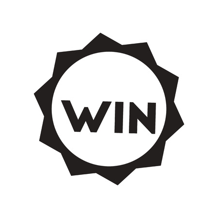 flat icon in black and white  style medal winnerのイラスト素材
