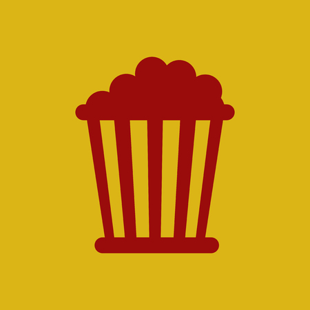 Movie snack Vector illustration in flat style Cinema Popcornのイラスト素材