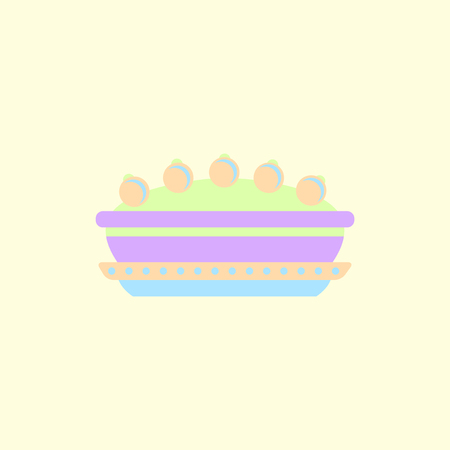 pie vector icon, delicious pie