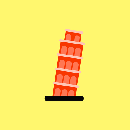 The Leaning Tower of Pisaのイラスト素材