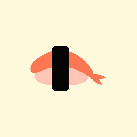 Shrimp sushi, japanese food. Sushi with shrimp,vector iconのイラスト素材