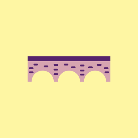 Ancient Stone arch bridgeのイラスト素材