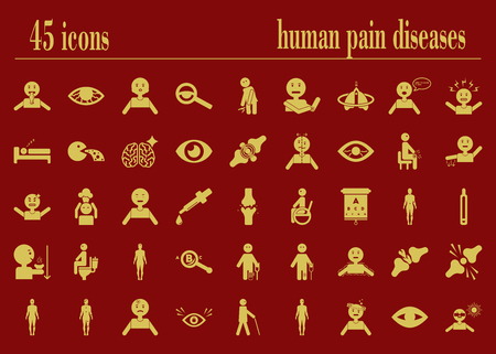 body pain and general human illness symptomsのイラスト素材