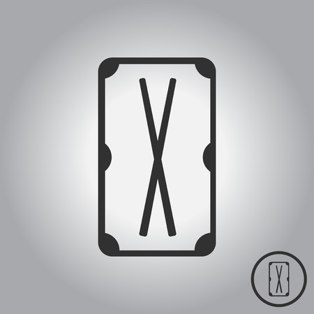 Vector illustration in flat style billiard pool table and cuesのイラスト素材